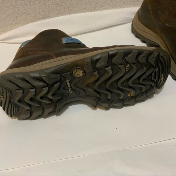 TIMBERLAND Waterproof Leather Brown Winter Hiking Sport Ankle Boots Women's Sz 7 - Picture 12 of 12